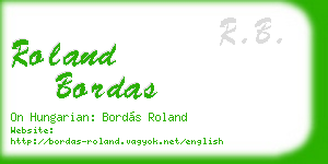 roland bordas business card