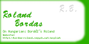 roland bordas business card